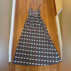 Band of Gypsies Multicolor Geometric Maxi Dress